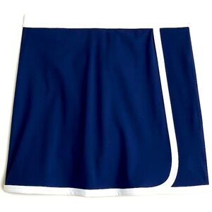 J Crew CloudStretch Wrap Active Sporty Skirt Skort Navy Blue Size Large